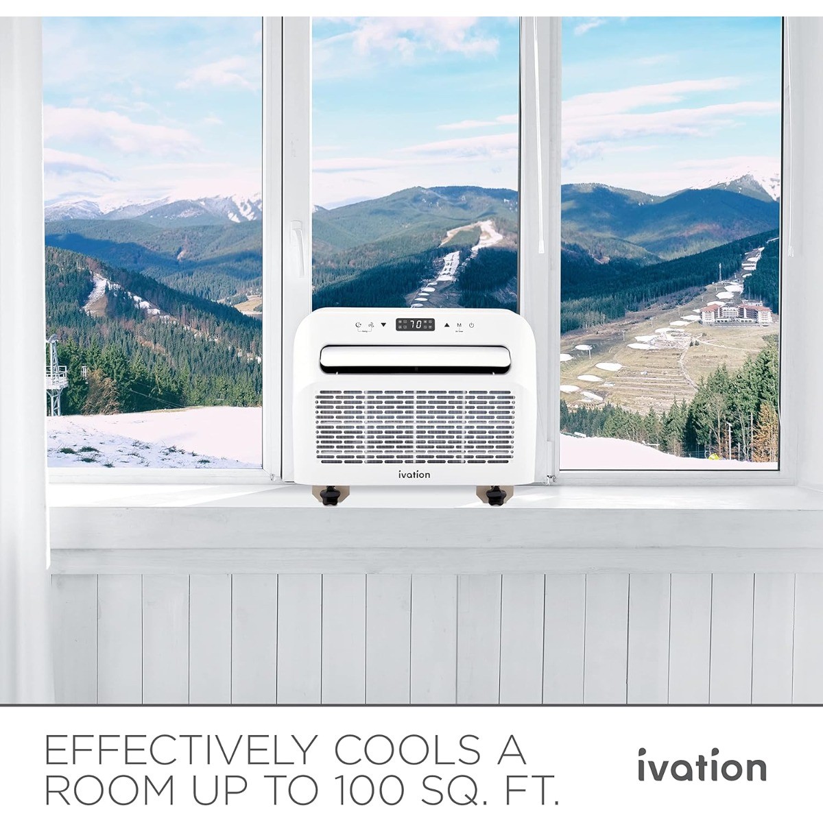 Ivation 6500 BTU RV Window AC Portable Fan Dehumidifier Sleep Mode Camper Quiet