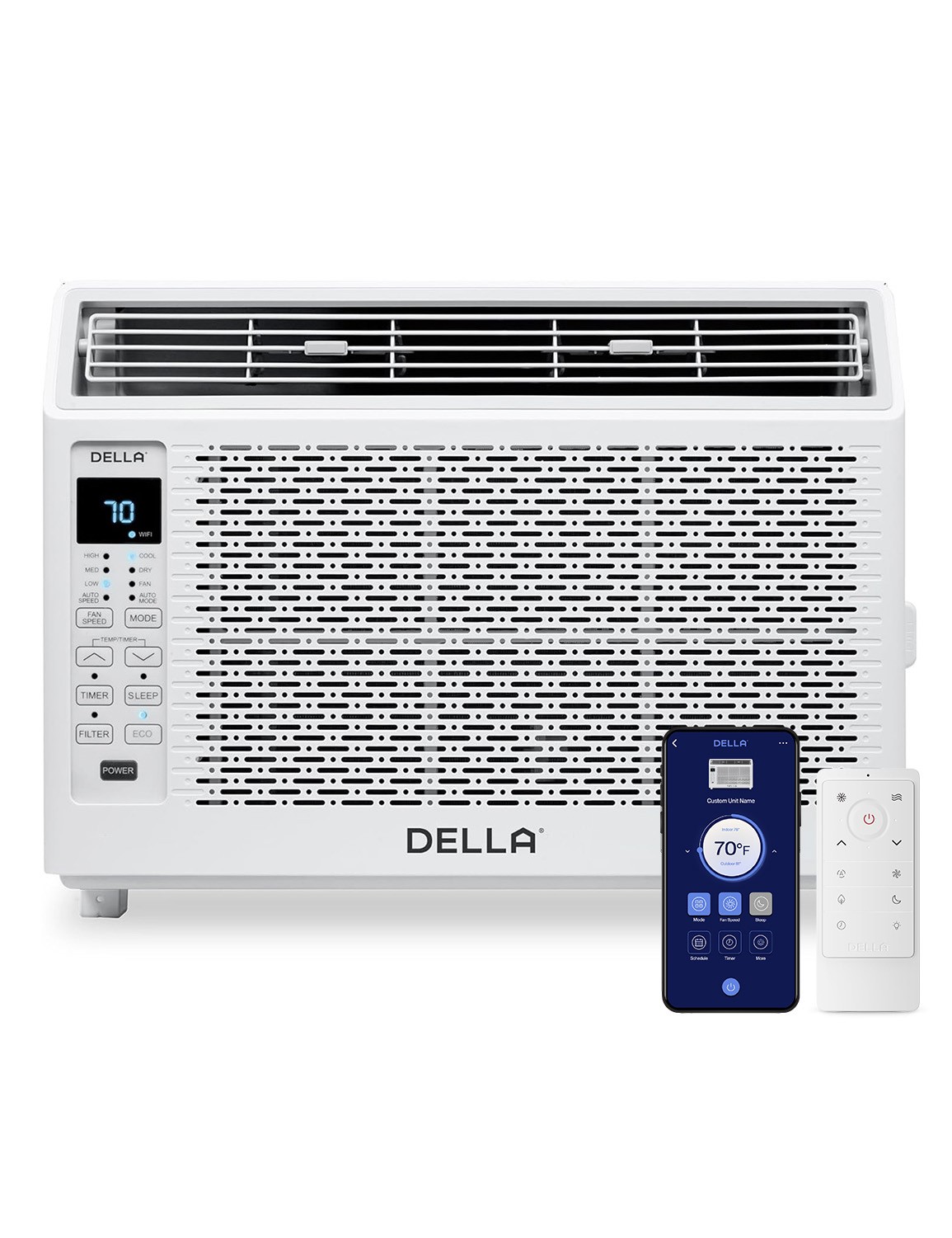 5000 BTU Smart Window Air Conditioner, Cools Up to 150 Sq. Ft
