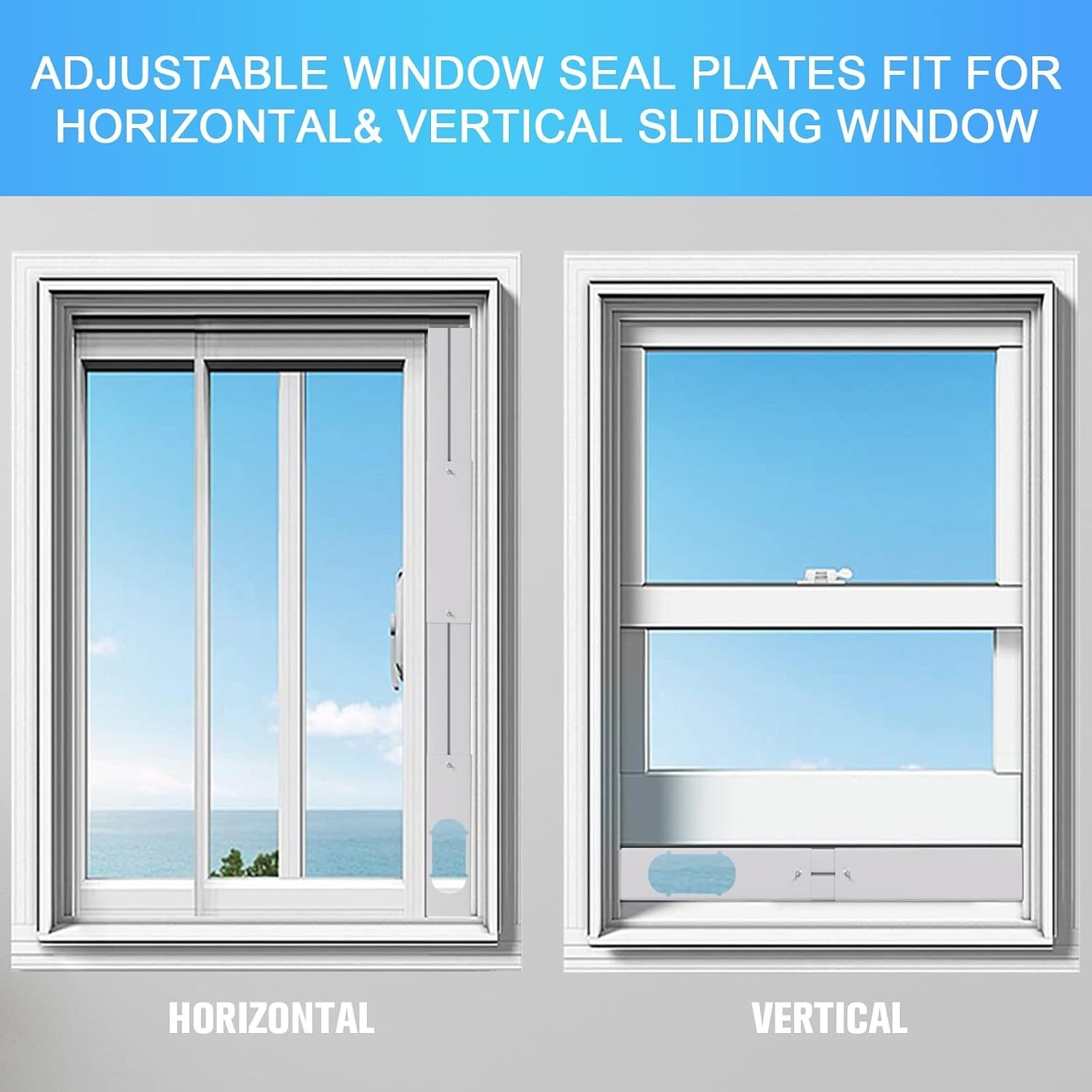 Portable AC Window Vent Kit with 5.9″ Exhaust Hose Adjustable Universal Air C…