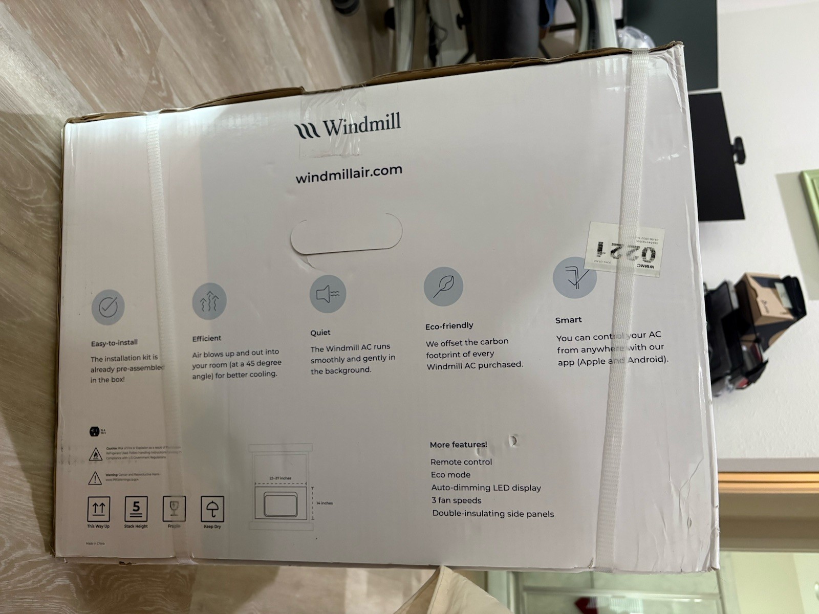 Windmill Window Air Conditioner 8300 BTU 115V White w/ Smart App, Remote, Eco