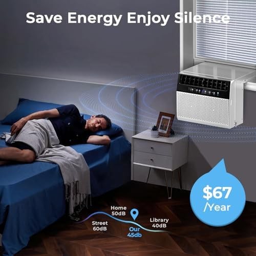 Electactic U-Shaped Window Air Conditioner, 12000BTU Window AC Units Cools up…