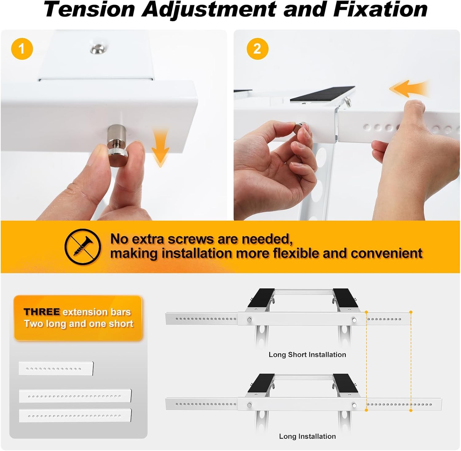 Upgraded Window AC Bracket No Drill, Adjustable 23″-39″ Window Air Conditioner
