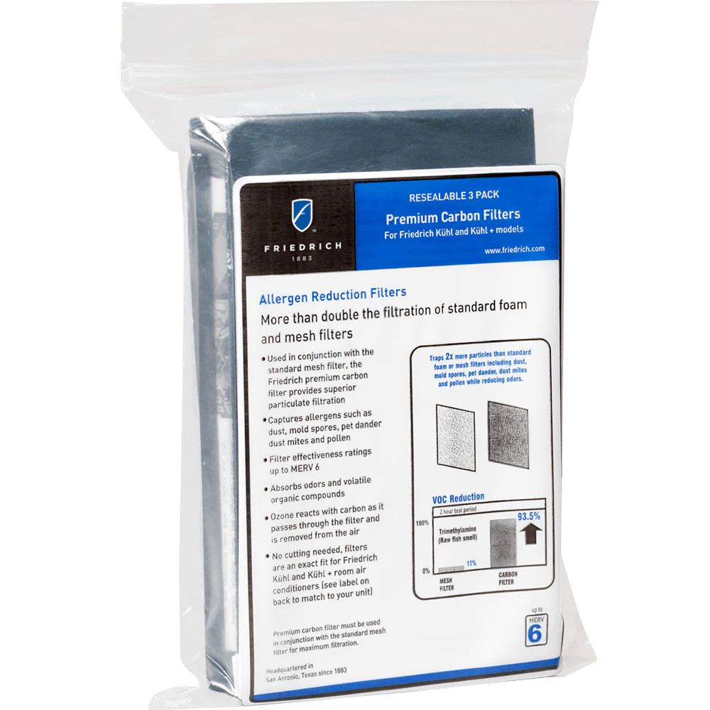 Friedrich KWCFQ Premium Carbon Filters (3 Pack)