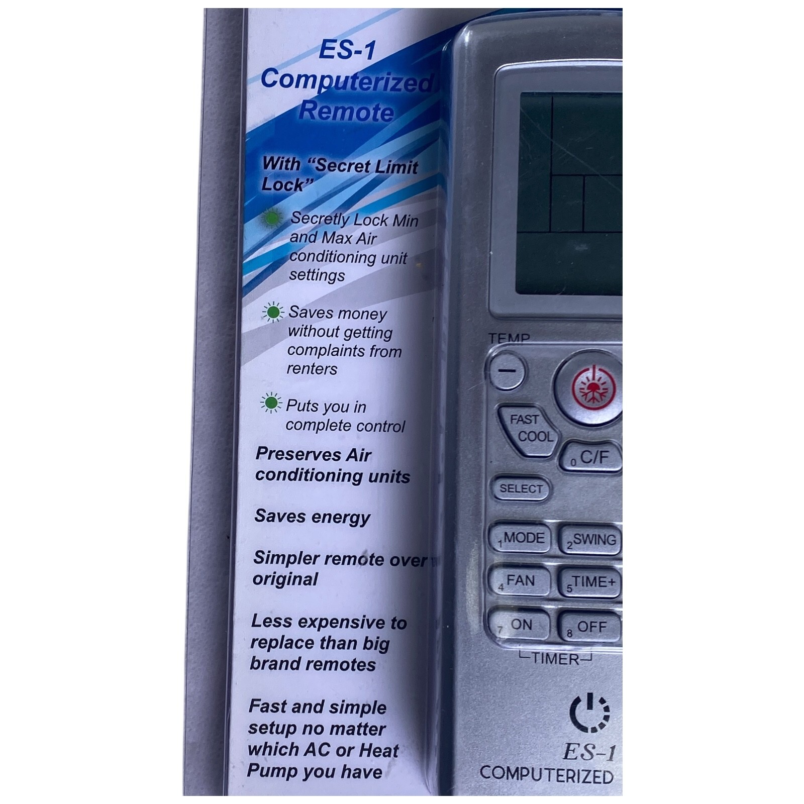 Enrgy Save ES-1 Universal Energy Saving Computerized Remote for Window/Wall Air