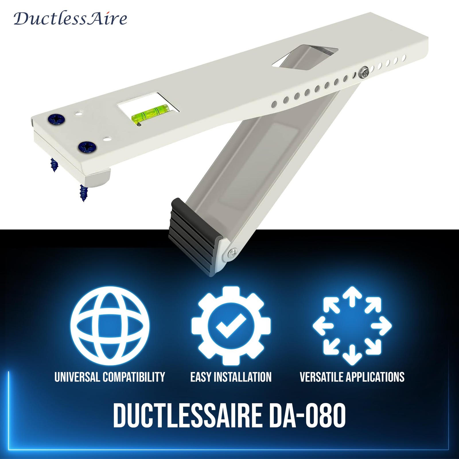 DA-80 AC Wall Mount Support Bracket Heavy Duty Mini Split HVAC 80 lbs White