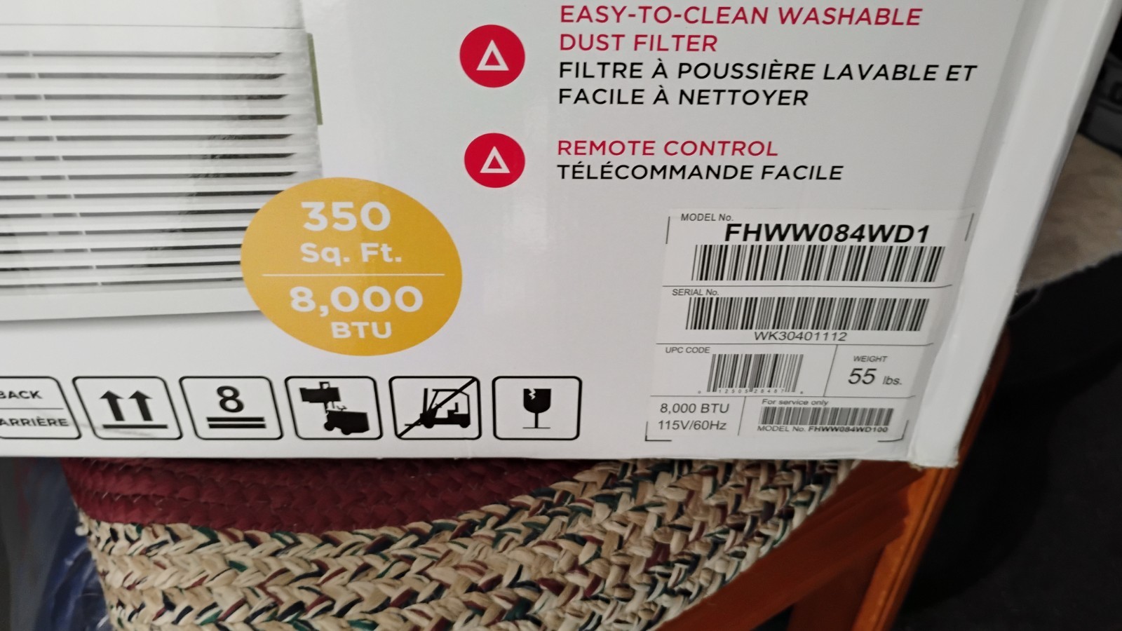 Fridgedaire 8000 BTU Digital AC WiFi Enabled Model # FHWWO84WD1,W/ Rem. $265 OBO