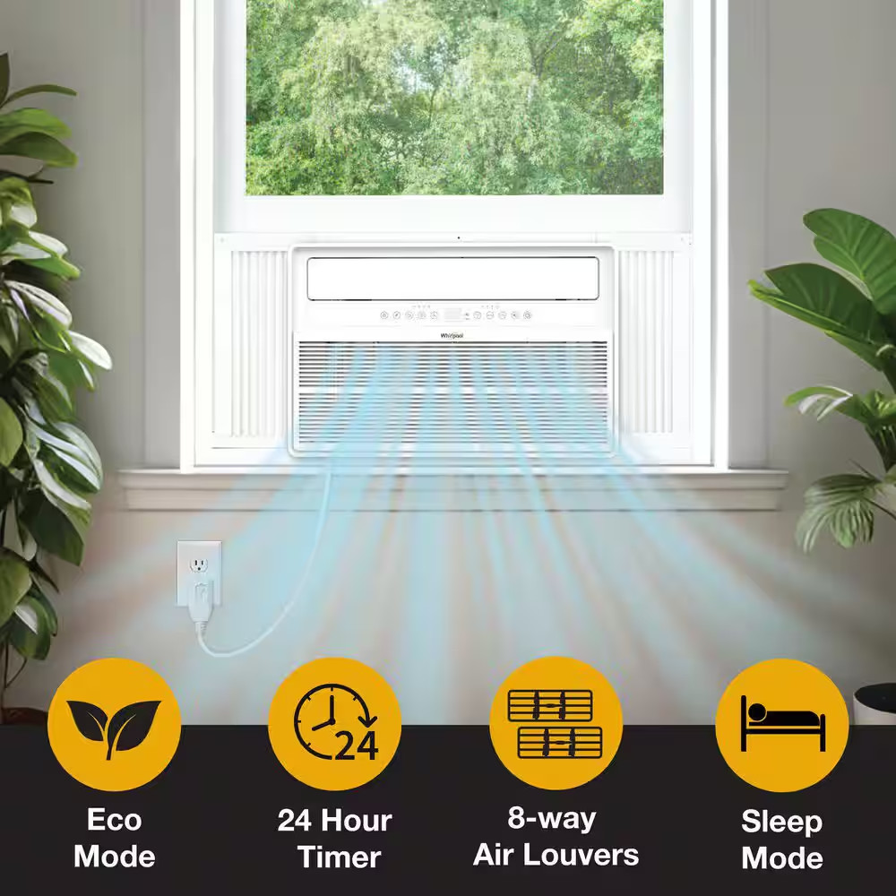 12,000 BTU 115V Window Air Conditioner Cools 550 Sq. Ft. with Remote in White