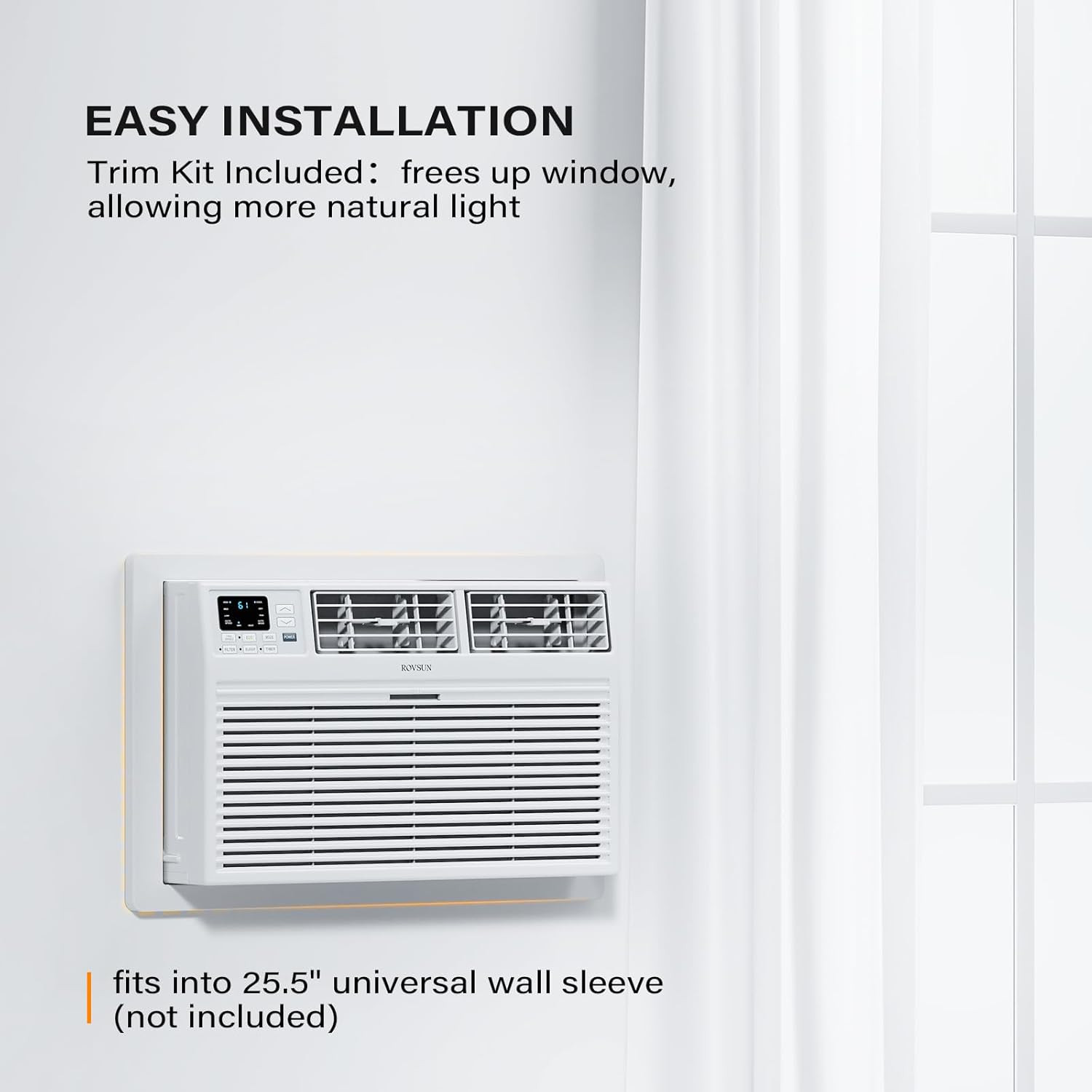 Smart 12000 BTU through the Wall Air Conditioner with Remote & App Control, Ener
