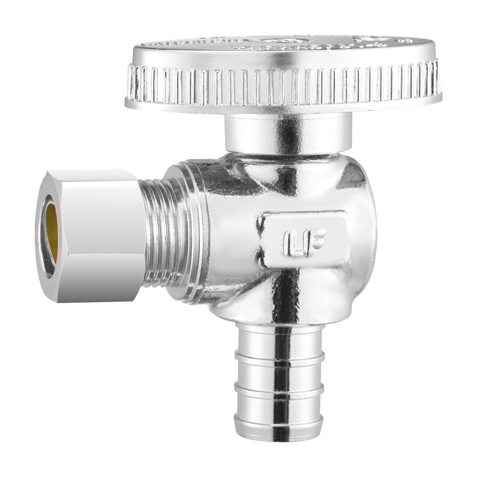 10 Pack Angle Stop Valve, Water Shut Off Valve 1/ 2″ PEX x 3/ 8″ OD Compression