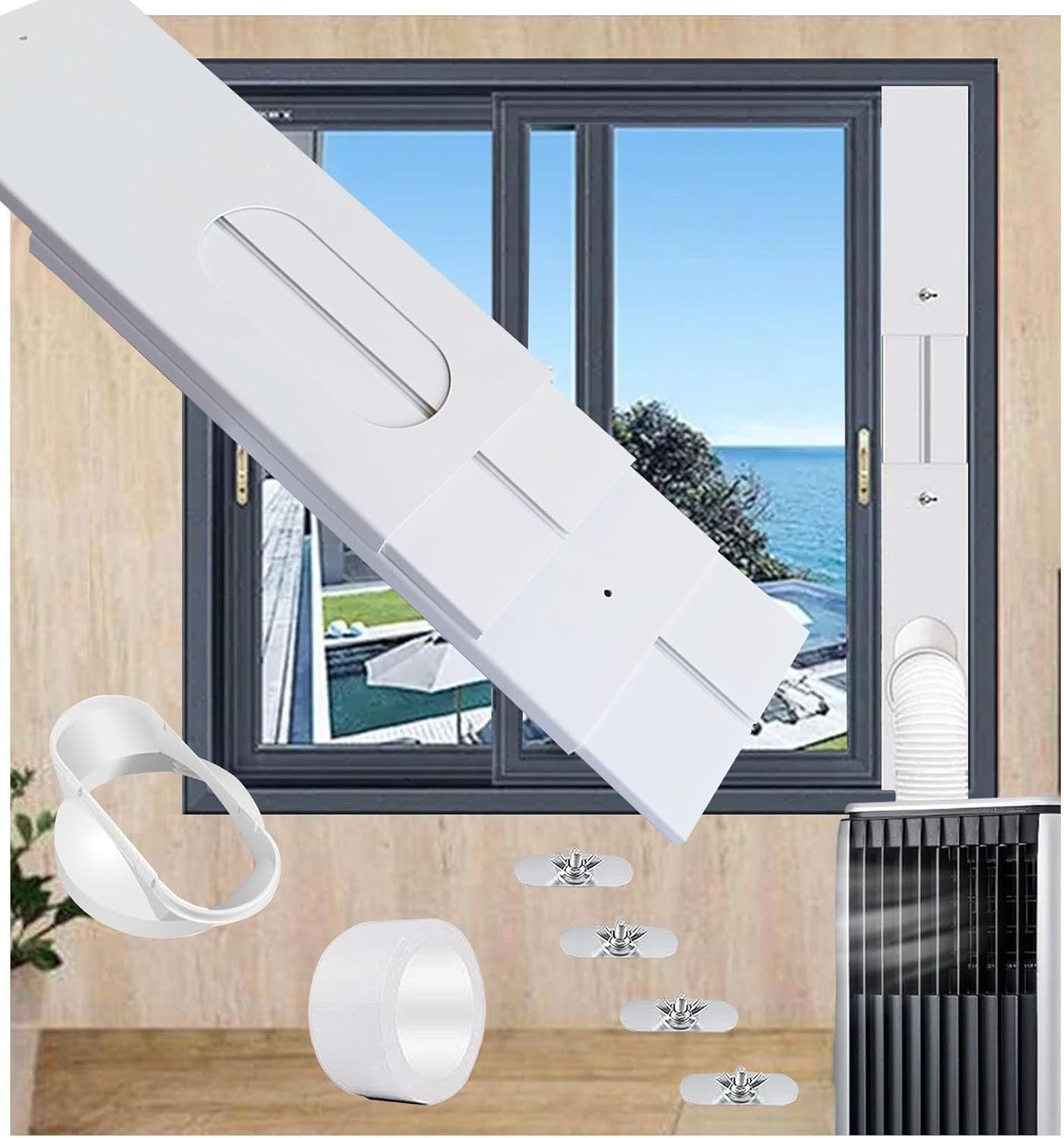 Energy-Saving Portable AC Window Seal Kit – Fits 5.9” Diameter Exhaust Hose