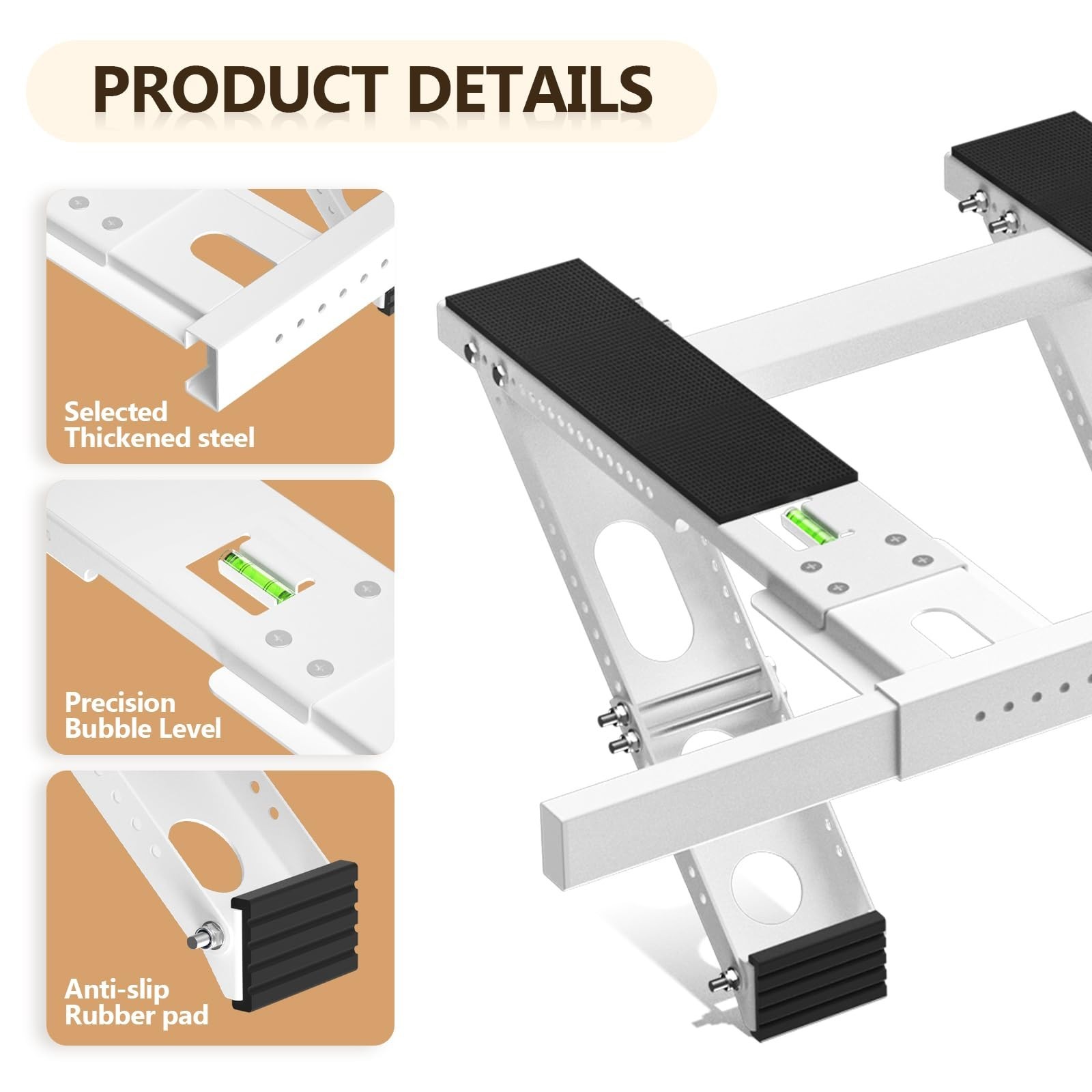Heavy Duty Window AC Support Bracket – No Drill, Fits Single/Double-Hung Windows