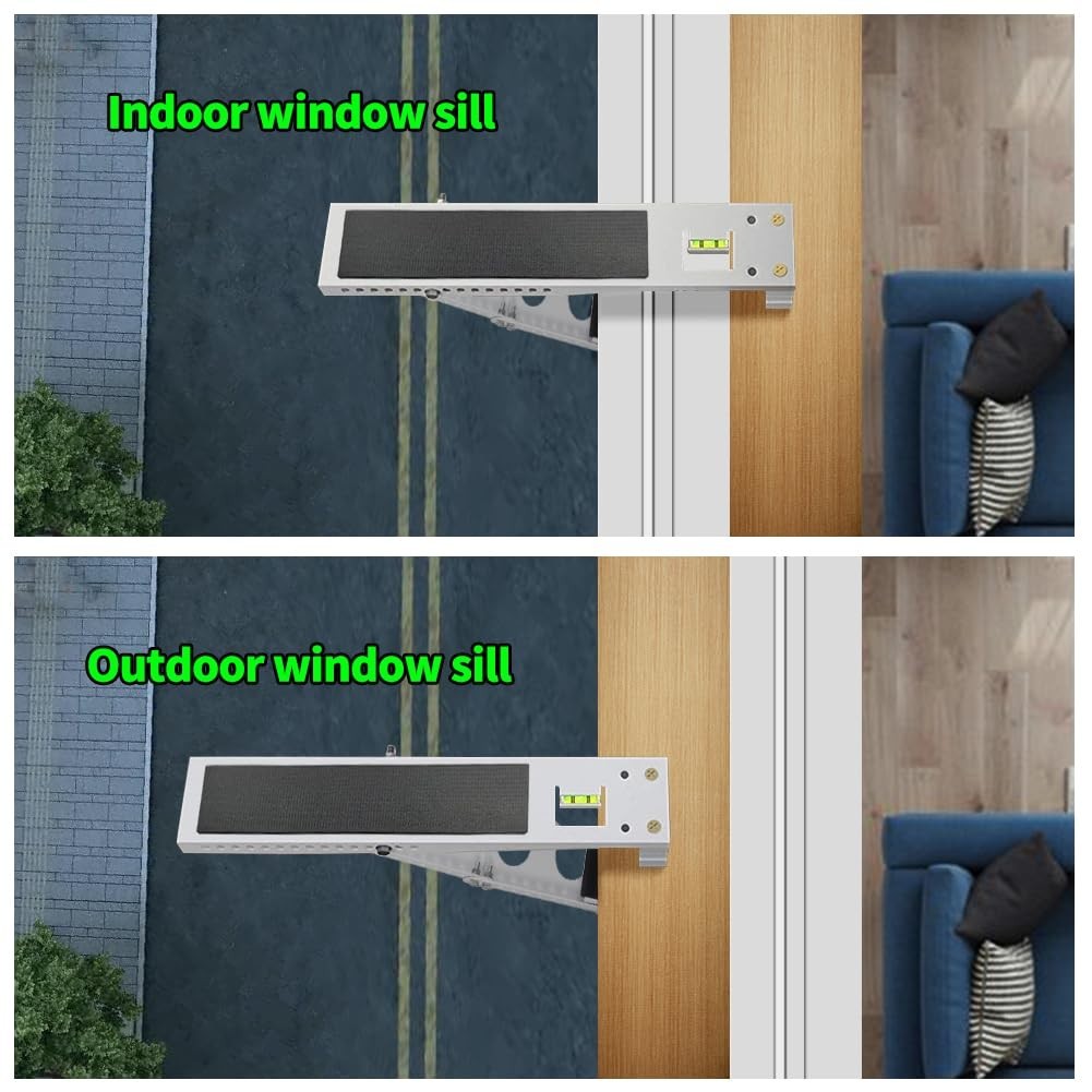 Adjustable Air Conditioner Support Bracket – Anti-Slip Shock Absorbing Mat, Safe