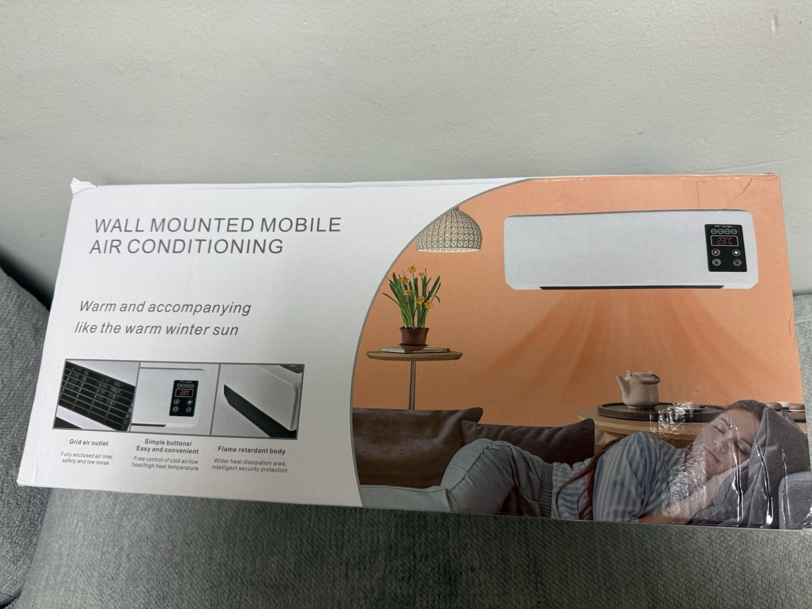 Wall Mounted Mobile Air Conditioning Unit, White, Model L-2008