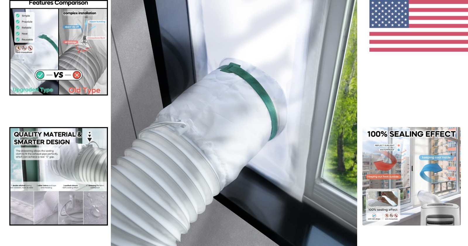 Smart Portable Window Vent Kit for AC – Waterproof, Easy to Install, Adjustable