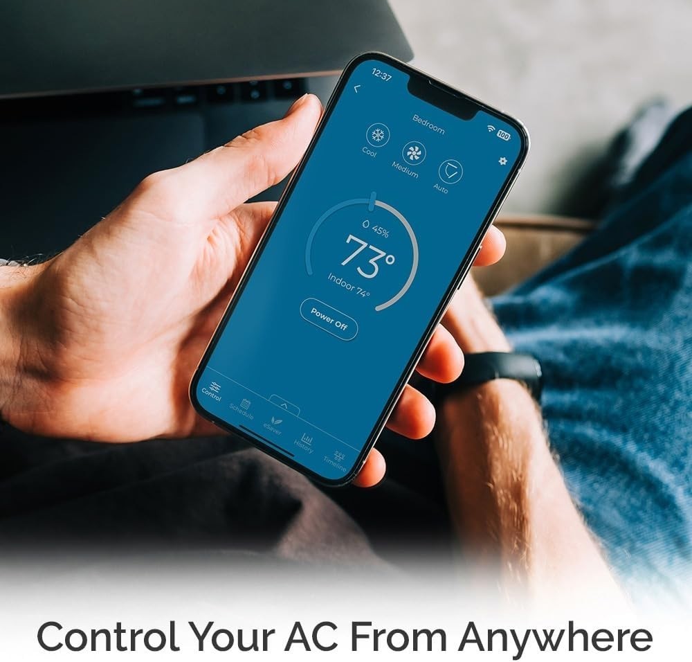 Smart AC Controller for Mini-Split Window Portable Air Conditioner White