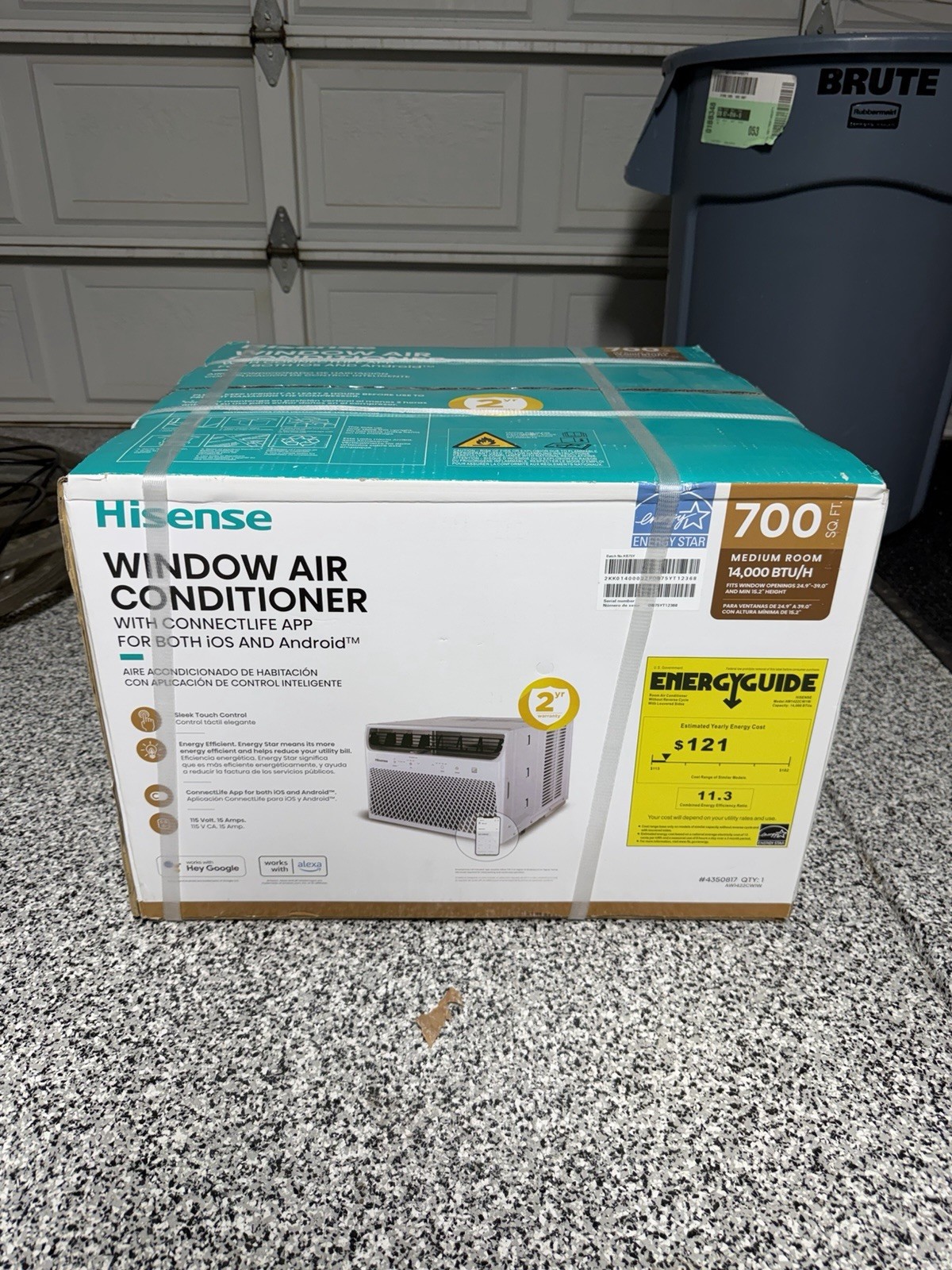 Hisense 14,000 BTU Window Air Conditioner, 700 Sq Ft, ConnectLife App, Wi-Fi