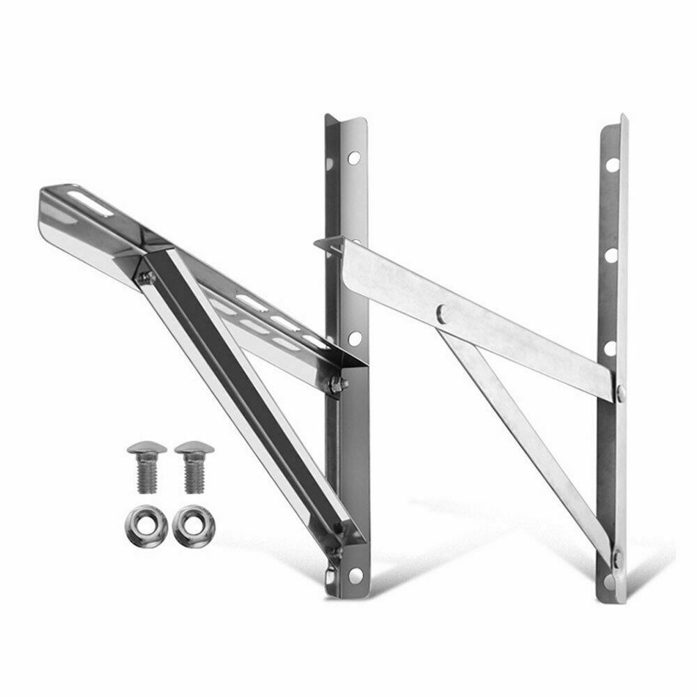 Air Conditioner Folding Leg Brackets 2pcs Stainless Steel