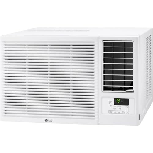 White – LG 12,000 BTU Window Air Conditioner Cooling & Heating Up to 570 SqFt
