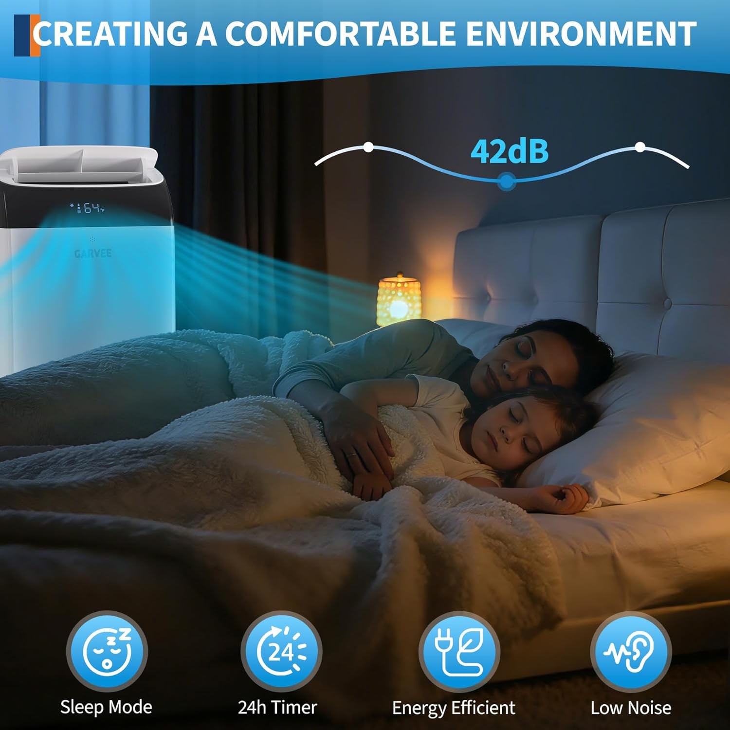 14,000 BTU Portable Air Conditioner Cools up to750 Sq.Ft, 3-in-1 AC Poartable AC