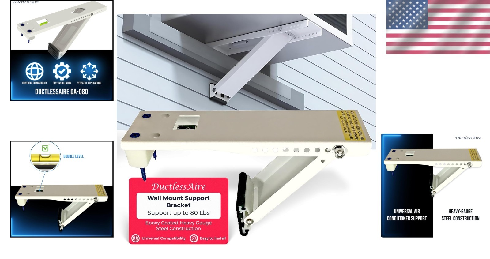 Universal DA-80 HVAC Wall Support Bracket for Window AC – Easy Installation