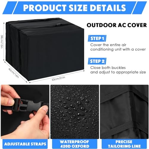 2 Pcs Window Air Inside 21 x 15 x 3.5 In, Outside 21 x 16 x 15 in White & Black