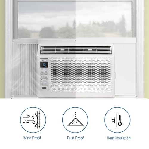 Air Conditioner Foam Insulation Window Kit 2 Pack, AC Side Panels Kits, White