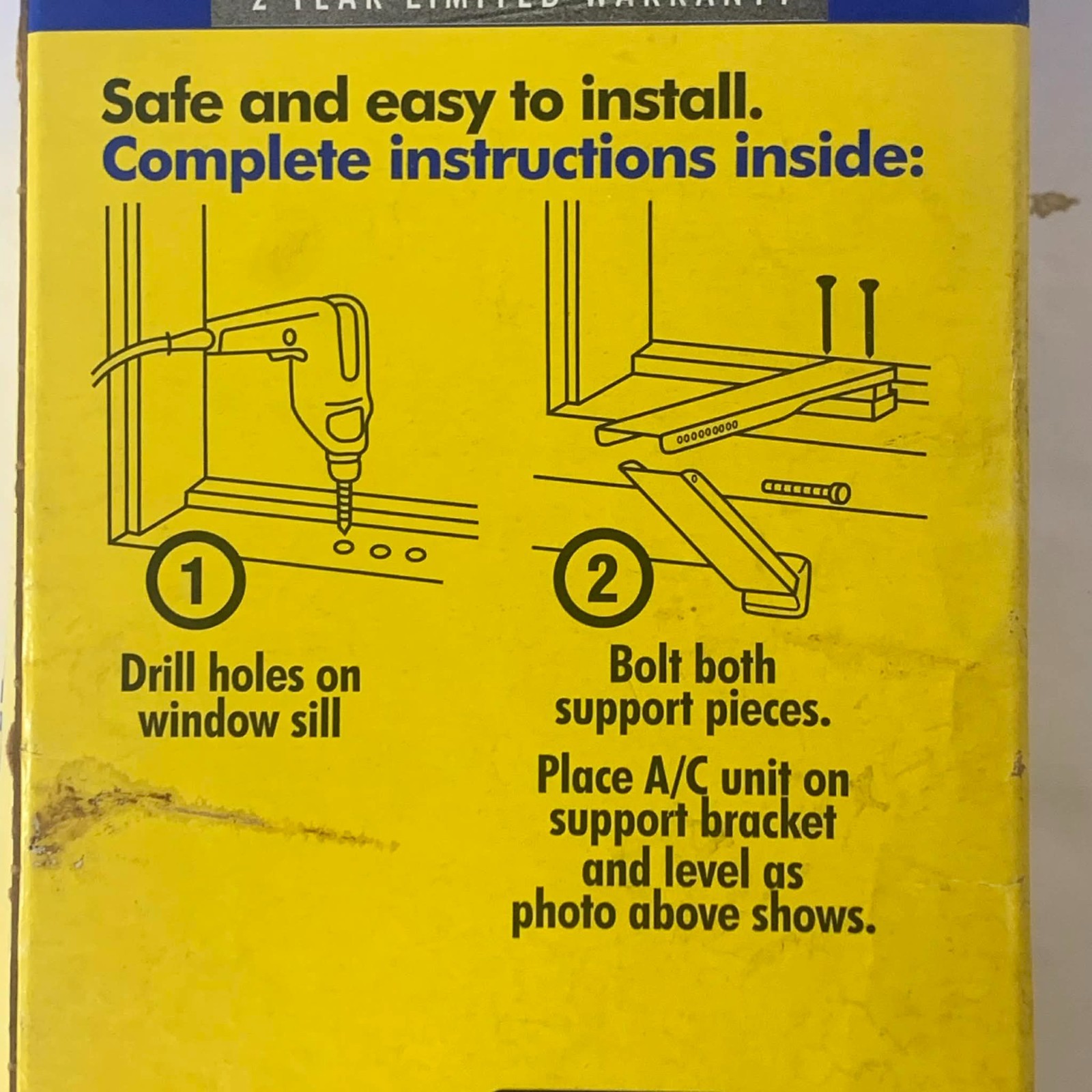 A/C-Safe Small Window Air Conditioner Support Bracket AC-080 Up To 80 pounds