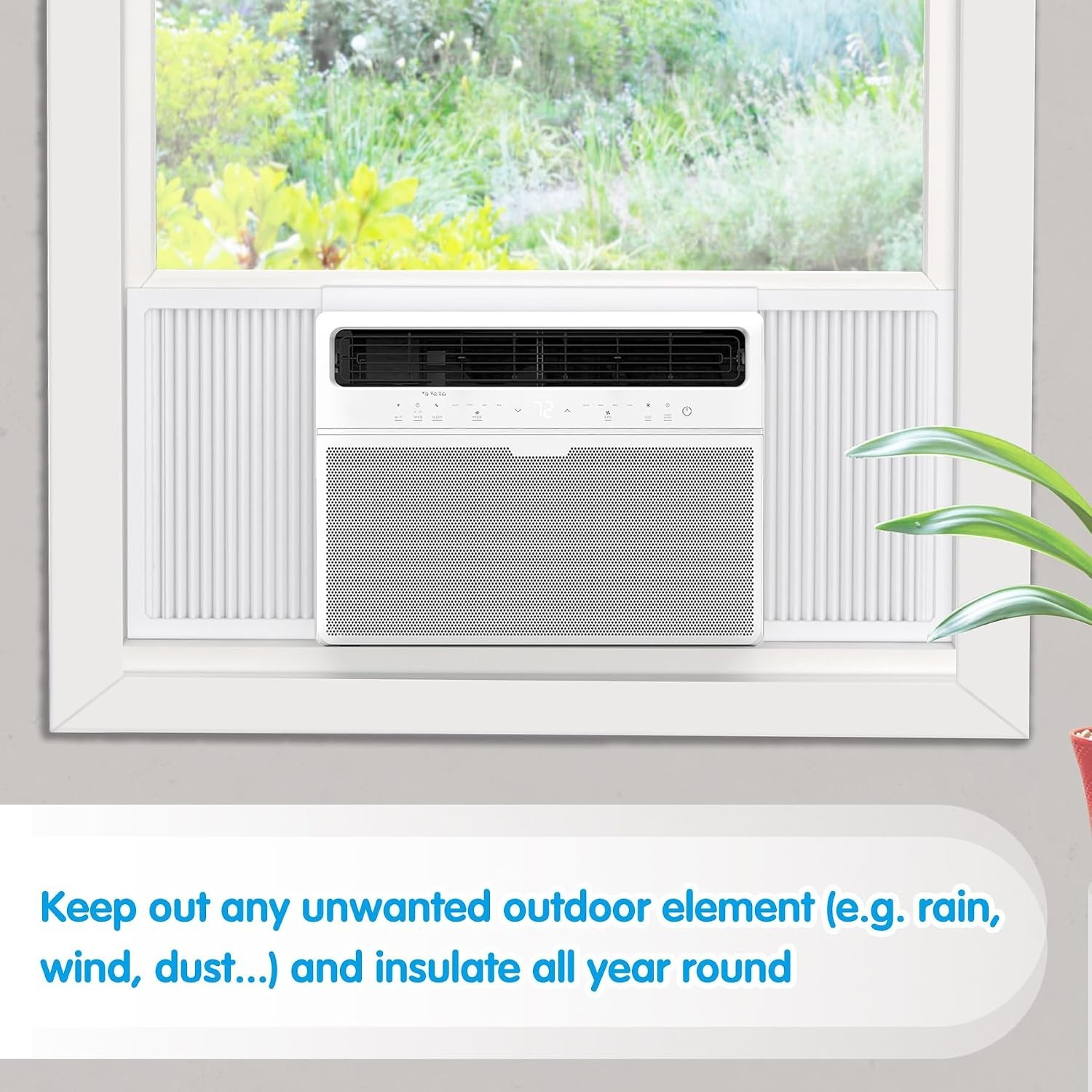 Window Air Conditioner Side Panel and Frame Set 12000 BTU Accordion Filler Kit