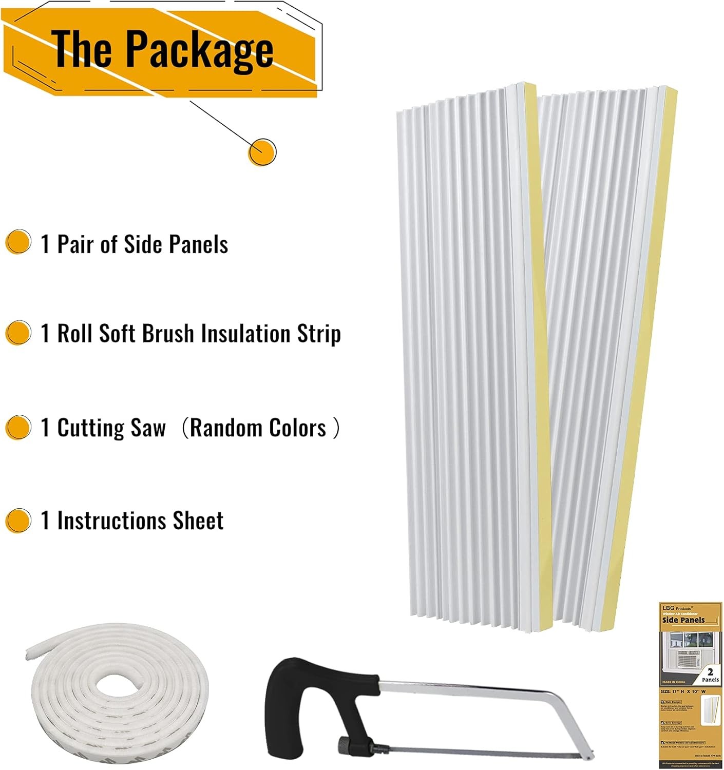 Window AC Insulating Side Panel Kit Fits for Window Air Conditioner Units