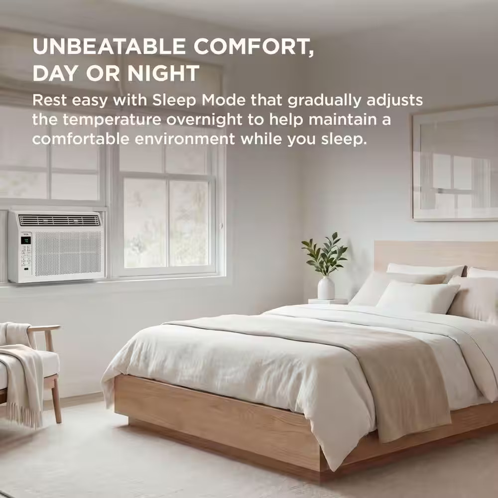 6,000 BTU (DOE) Window Air Conditioner Cools 250 Sq. Ft. with Remote in White