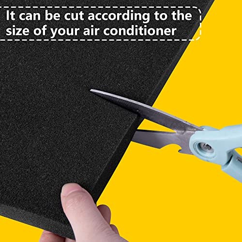 Window Air Conditioner Drip Cushion, AC Rain Cover Magnetic Black-flat