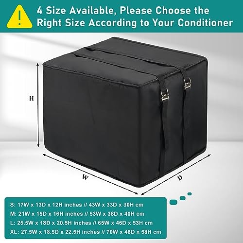 Winter Window Air Conditioner Cover Waterproof for Outside 21Wx16Dx15H Black