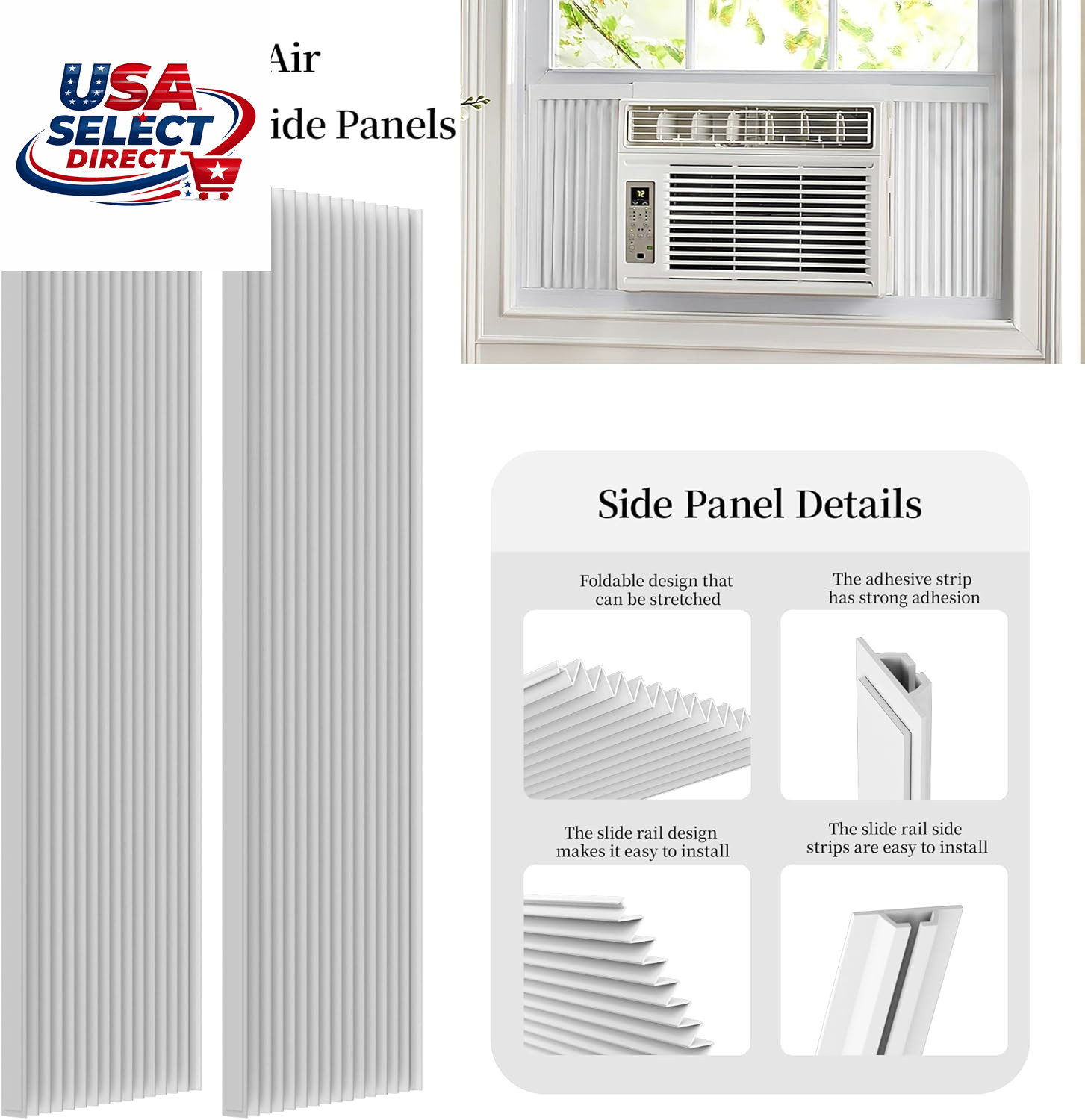 Adjustable Air Conditioner Side Panels 7″-12″ Universal Fit
