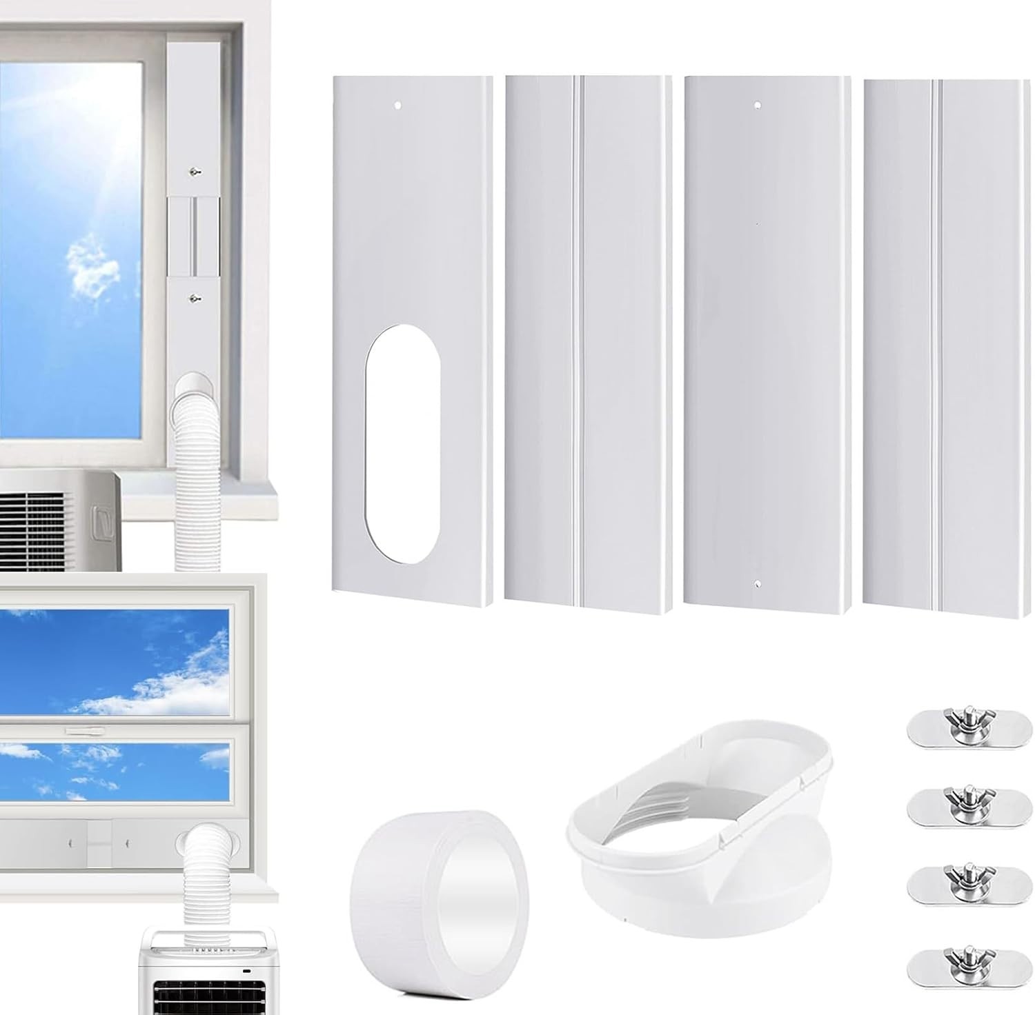 Energy-Saving Adjustable Window Kit for Portable AC – 60-inch Sealing System