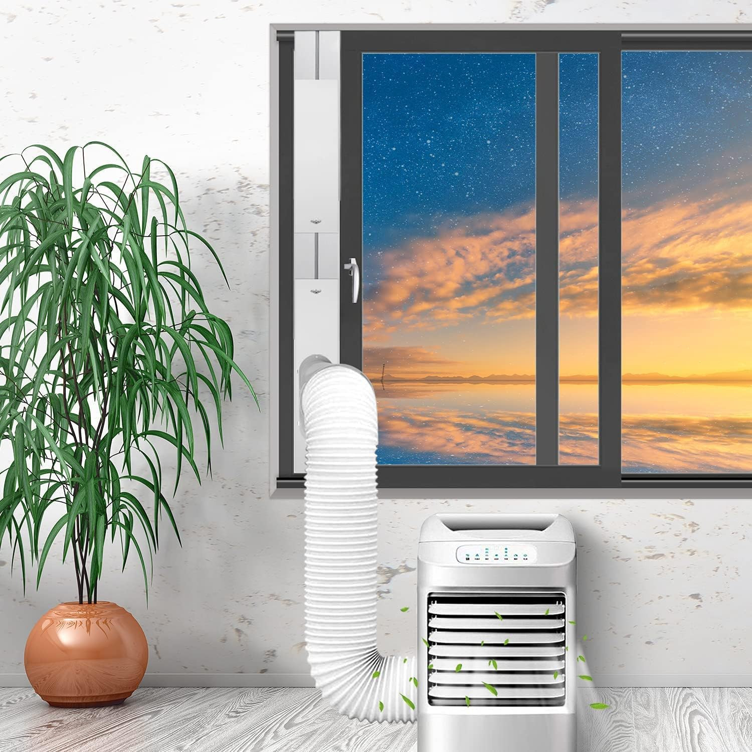 Portable Air Conditioner Window Kit with 5.9” Exhaust Hose, Adjustable Universal