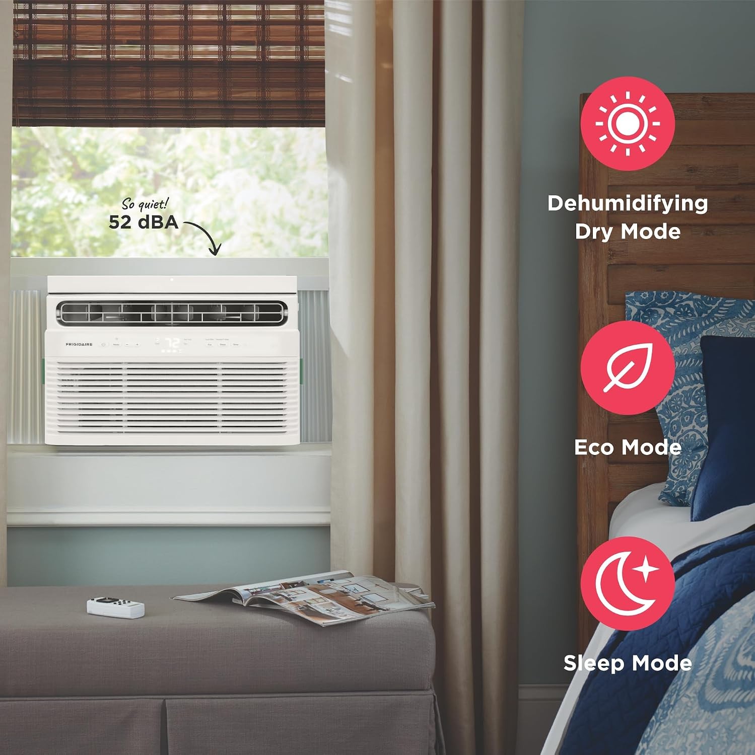 5 000 BTU Window Air Conditioner with Remote Control Cools Up to 150 Sq. Ft.