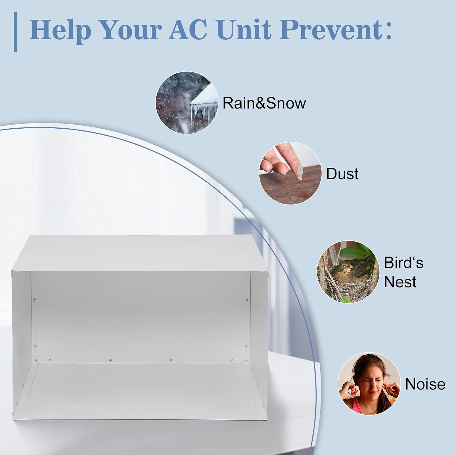 Through the Wall Air Conditioner Sleeve, 26 Inch AC Wall Sleeve, Universal Desig