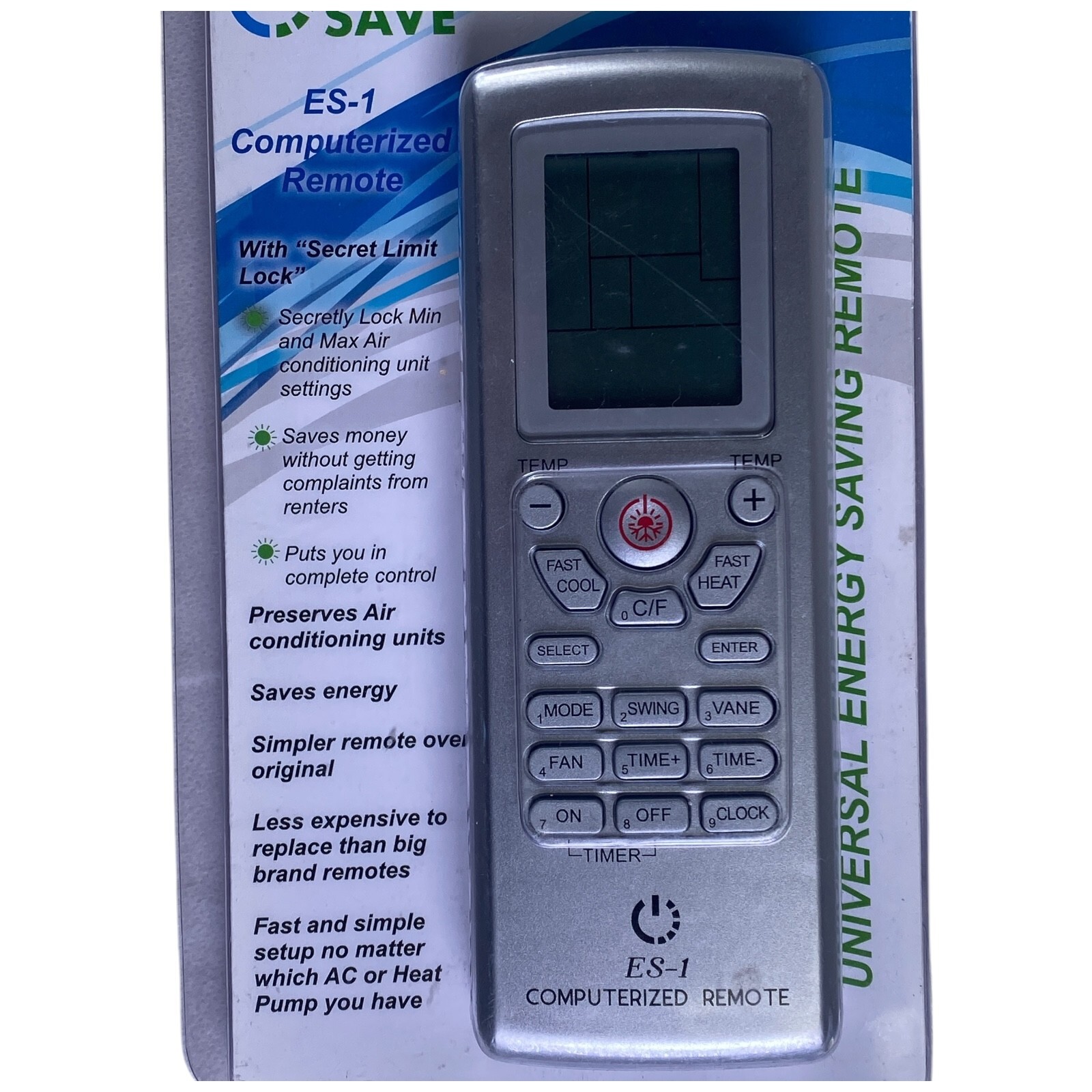 Enrgy Save ES-1 Universal Energy Saving Computerized Remote for Window/Wall Air