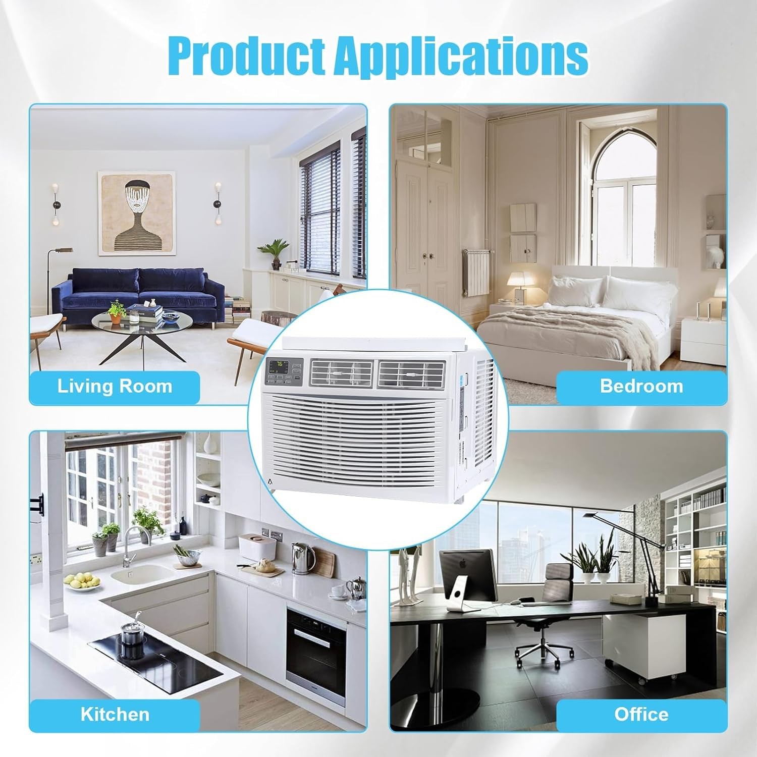 12000 BTU Window Air Conditioner 3-in-1 Cooling Fan & Dehumidifier Remote