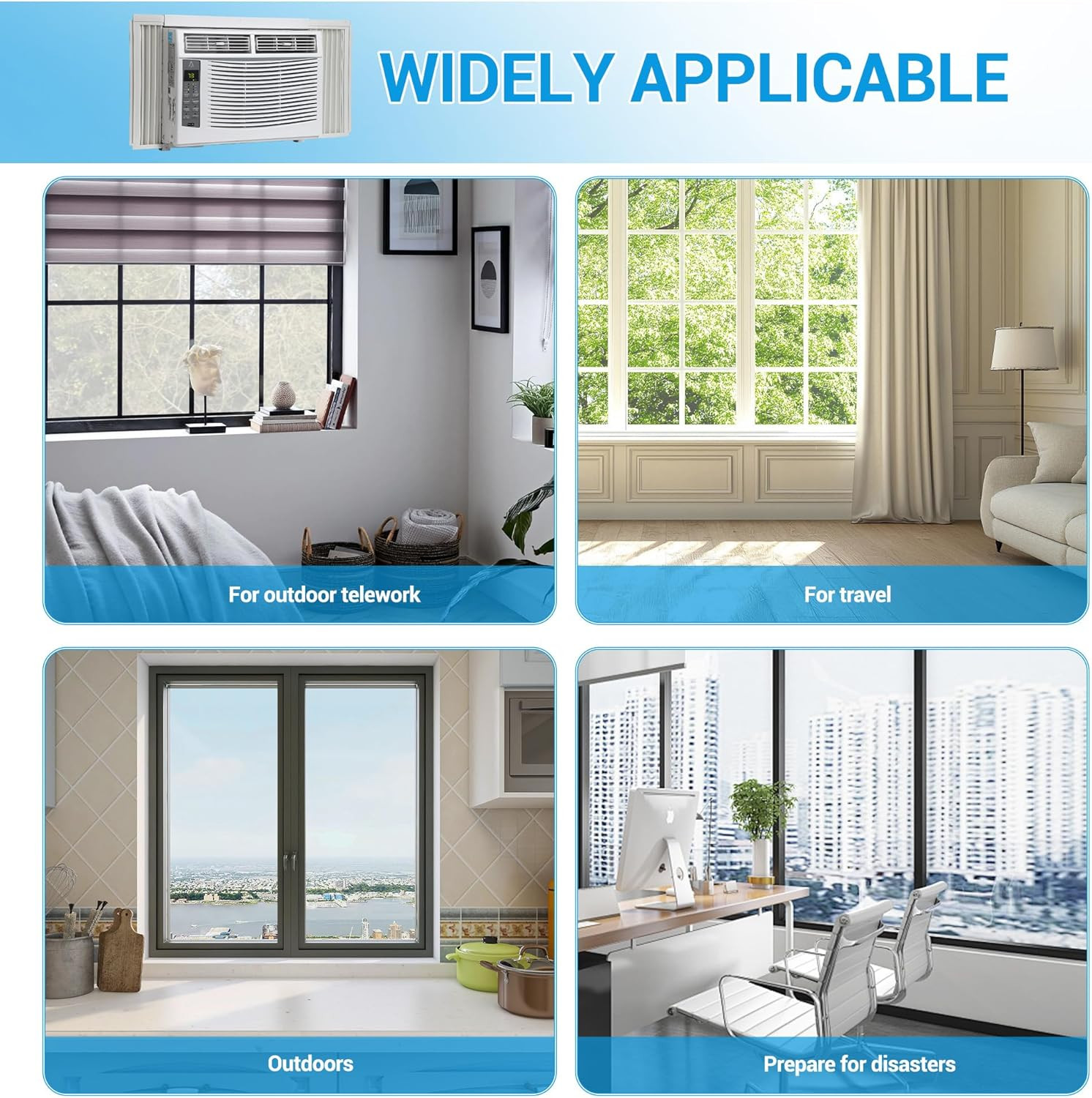 6,000 BTU Window AC with Remote – Cools 250 Sq. Ft, Easy Installation