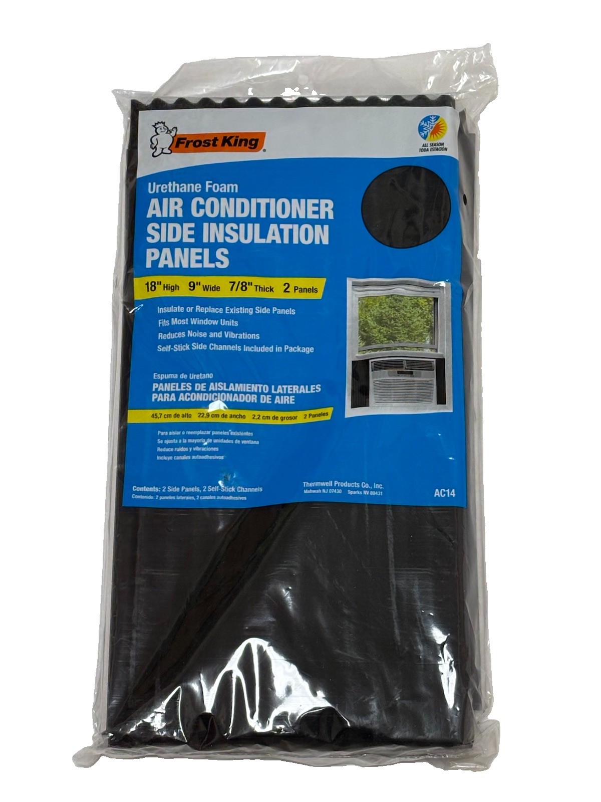 Frost King Window Air Conditioner Foam Side Insulation 2 Panels 18 x 9 x 7/8