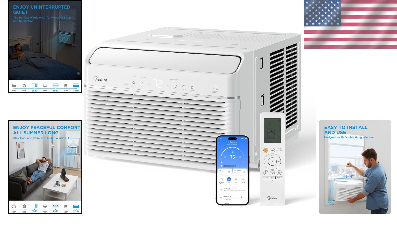 12,000 BTU Inverter AC with Heat & Dehumidifier – Cools Large Rooms Efficiently