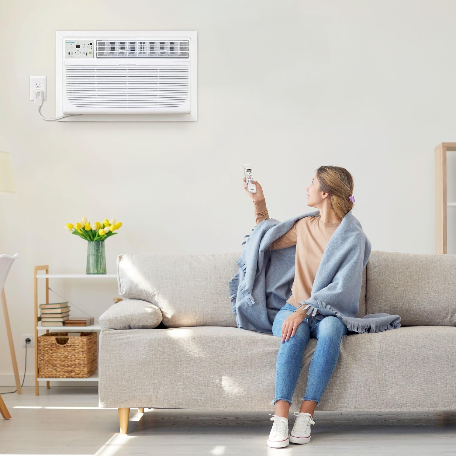 Keystone 14,000 BTU Wall Mounted Air Conditioner Supplemental Heat Dehumidifier