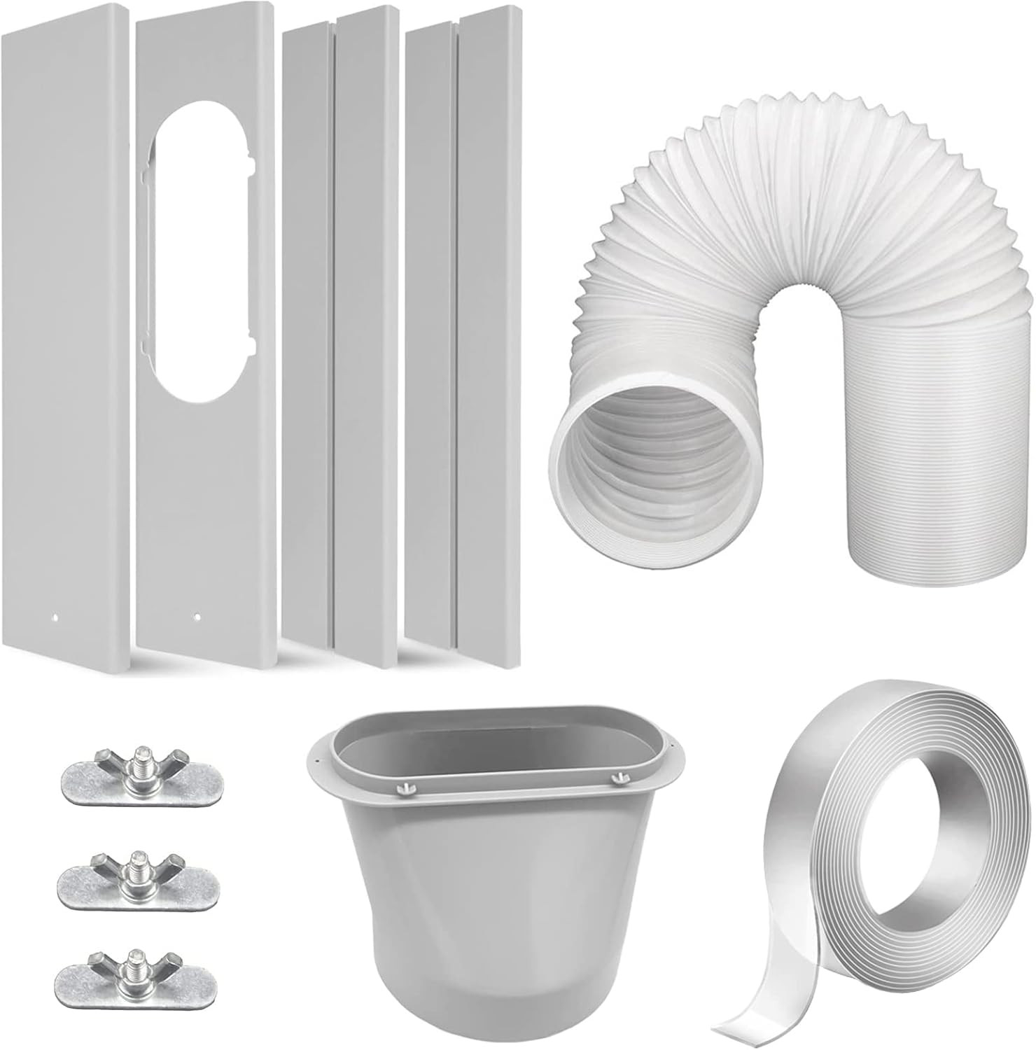Portable Air Conditioner Window Kit with 5.9” Exhaust Hose, Adjustable Universal