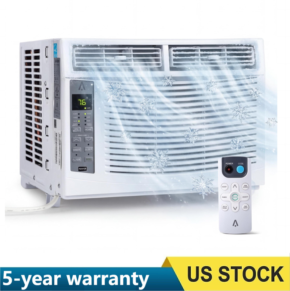 6000 BTU Window Air Conditioner with WiFi Window AC Unit with Remote App Control