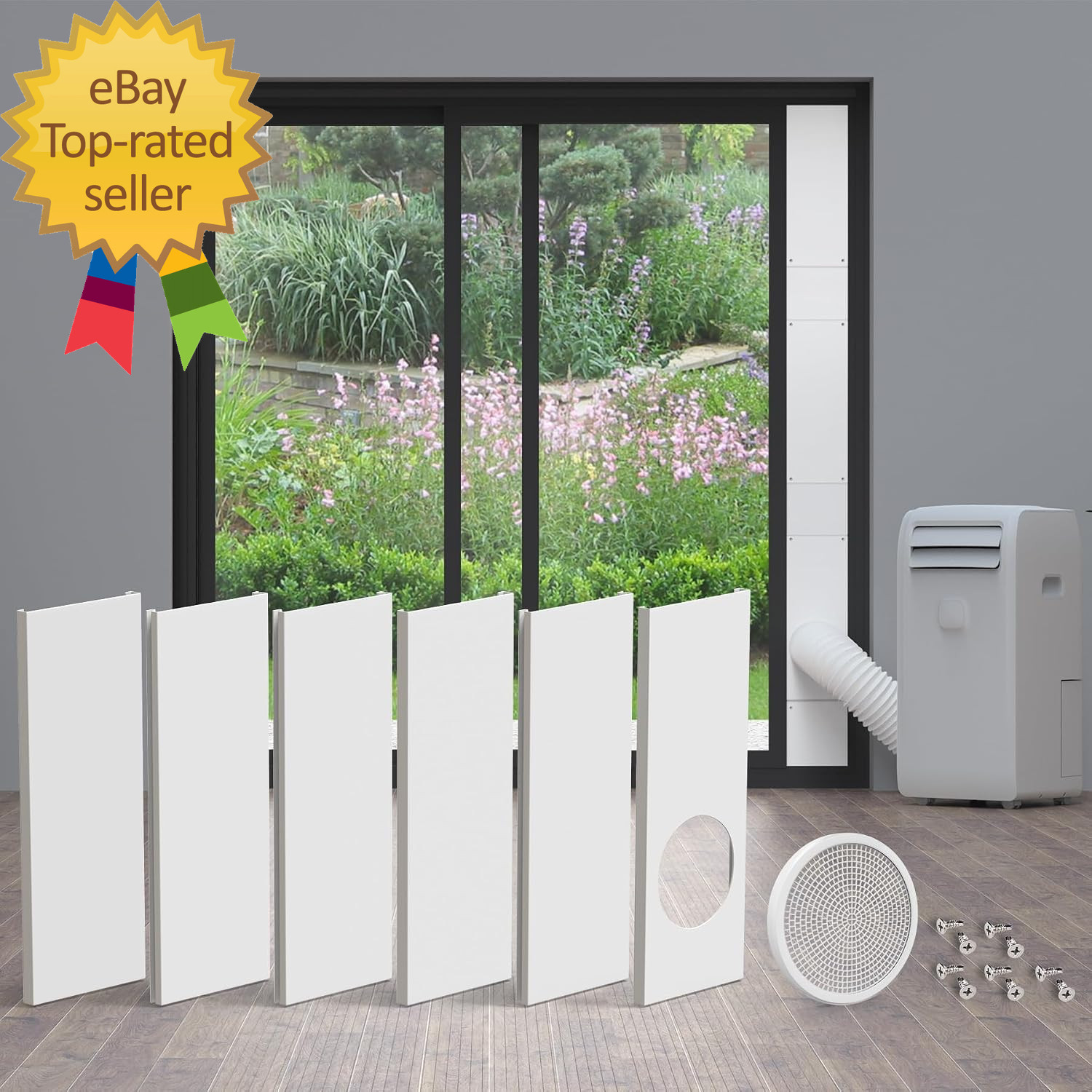 Sliding Door Kit for Portable Air Conditioner,Adjustable Seal Panels for Portabl