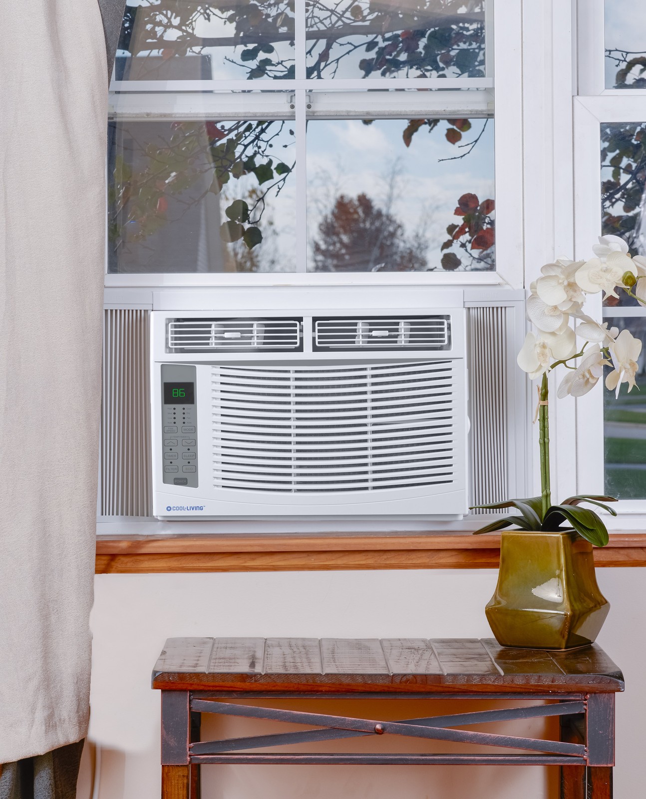 Cool-Living 6,000 BTU Window AC w/ Remote – 115V, Energy Saver, 3 Fan Speeds