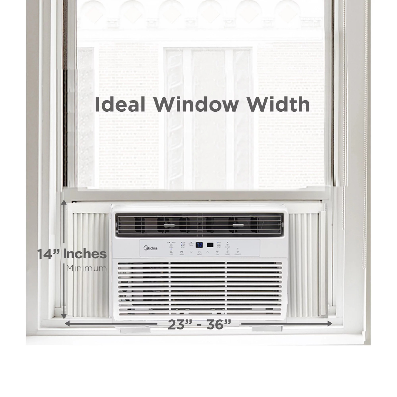 8,000 BTU 115V Smart Window Air Conditioner with Comfort Sense Remote, Up