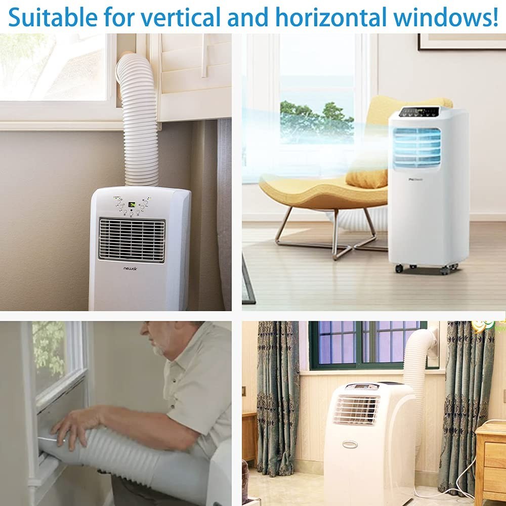 Universal Portable Air Conditioner Window Vent Kit, 5.9″ Diameter, 59″ Exhaust H