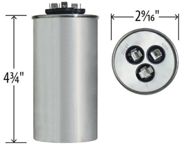 Top Performance ClimaTek Capacitor 70+7.5uF 440V Dual Round